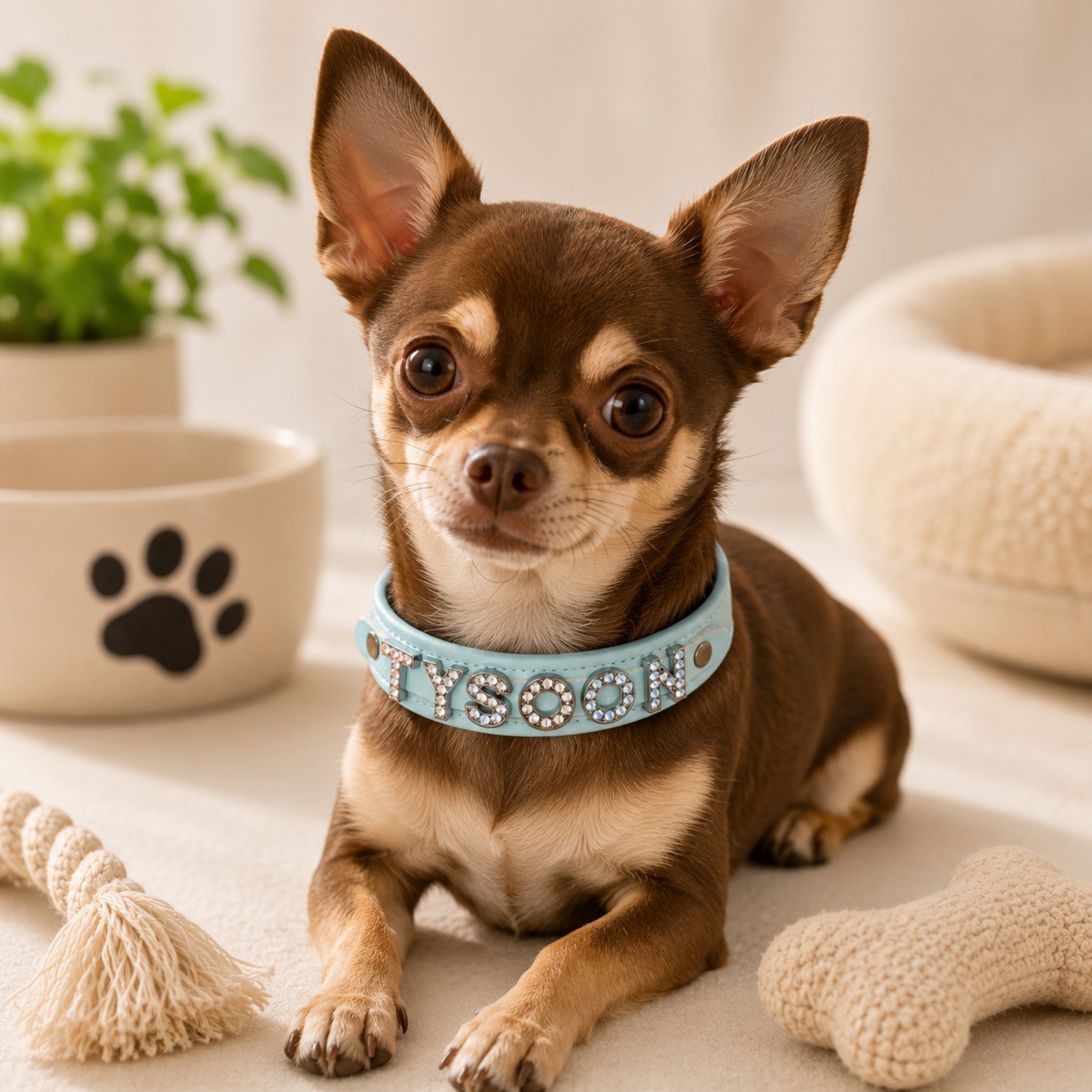 Collare Personalizzato in Ecopelle per Animali